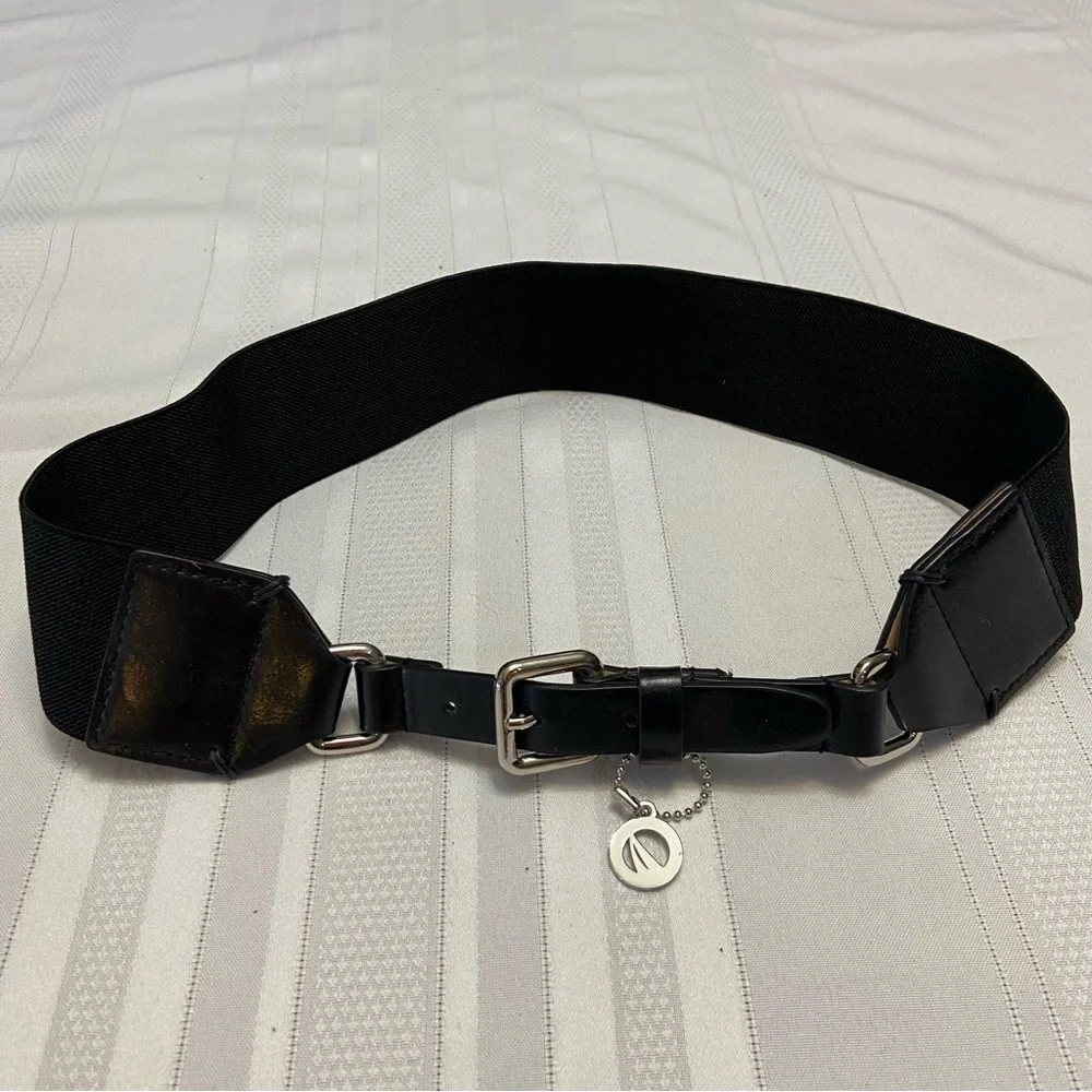 NAUTICA Black Wide Stretch Womens Belt - S/M - Excellent Used Condition!